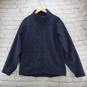 Tradesmans Jacket Mens Sz L Large Navy Blue Workwear